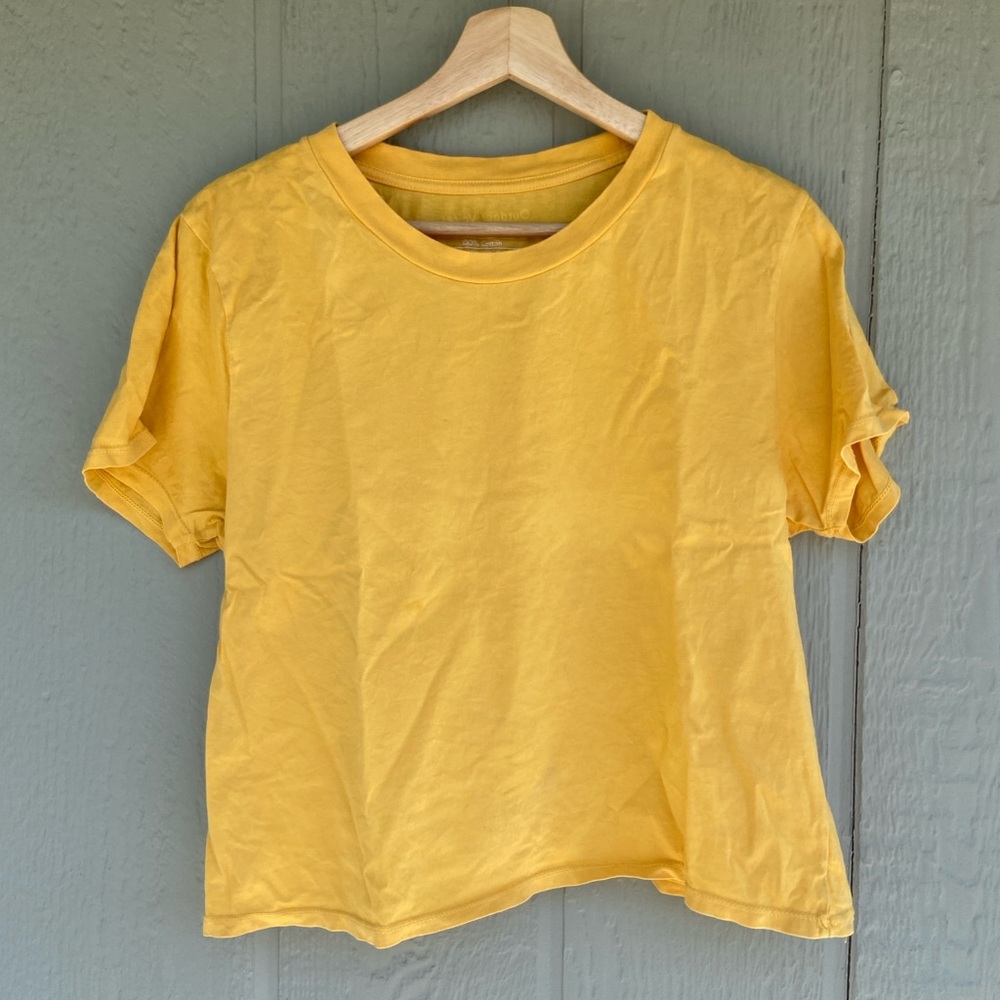 Outdoor voices yellow everyday short sleeve shirt tee top